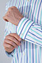 Long Sleeve Pocketless Green Cotton Men's Shirt - 4
