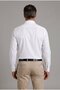 White Regular Fit Pocketless Classic Long Collar Satin Shirt - 2