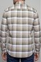 Beige Regular Fit Cotton Plaid Shirt - 2