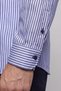 Blue Regular Fit Pocketless Long Pasha Collar Shirt - 4
