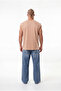 Men's Oversize Crew Neck Basic Undershirt Mink - 5