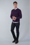 Mürdüm Regular Fit Wool Zippered Polo Collar Jacquard Knitwear - 5