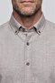 Brown Regular Fit Cotton Buttoned Pascha Collar Shirt - 3