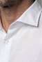 White Regular Fit Cotton Linen Natural Shirt with Pockets - 3