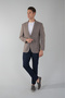 Beige Regular Fit Polyester Wool Platinum Bag Jacket - 5