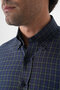 Navy Blue Regular Fit Cotton Shirt - 6