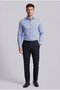 Navy Blue Regular Fit Cotton Pocketless Long Italian Collar Shirt - 4