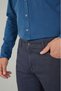Navy Blue Cotton Pocketed Gabardine Sports Pants - 3