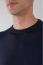 Navy Blue Regular Fit Wool Crew Neck Knitwear - 4