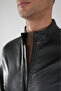 Black Regular Fit Leather Genuine Jacket Coat - 3