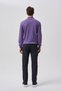 Studio Men's Polo Collar Zippered Knitwear Lilac - 3
