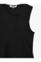 Slim Fit Crew Neck Waist Accent Sleeveless Blouse - 4