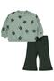 Floral Print Basic 6-18 Months Set - Khaki - 4
