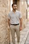 Men's Casual Jacquard Summer White Short Sleeve Shirt - 4