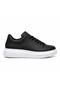 Ba0547 Boa Black and White Men's Sneakers - Thick High-Top Lace-Up Comfortable Casual Shoes - 3