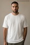 Men's Trend Crew Neck Basic White T-Shirt - 2