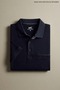 Men's Classic Navy Blue Polo Collar T-Shirt with Buttoned Pockets - 2