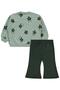 Floral Print Basic 6-18 Months Set - Khaki - 3