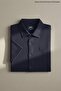 Men's Casual Jacquard Summer Navy Blue Short Sleeve Shirt - 3