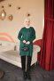 Emerald Green Cold Yarn Knitwear Tunic - 2
