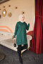 Emerald Green Cold Yarn Knitwear Tunic - 3