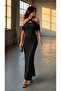 Black Halter Neck Low-Cut Dress 582592