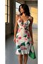 White Floral Patterned Rope Strap Mini Dress 58799 - 2