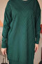 Emerald Green Cold Yarn Knitwear Tunic - 5