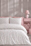 Fitted Sheet Duvet Cover Set Single Minimal White - 2