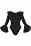 Ruffled V-Neck Long Sleeve Women's Body - 3