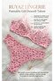 Pink Floral Patterned Cotton Bra Panty Set with Plus Size Option - 5