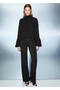 Straight-cut trousers with lace-up waistband - 2
