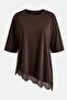 Crew Neck Lace Detailed Diver Bluz - 6