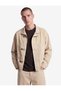 Comfortable Fit Cotton Stand Collar Jean Jacket with Metal Accessories and Closure Detail Pockets - 3