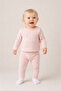 Pink Floral Patterned 100% Cotton Baby Girl Long Sleeve 2-Piece Set