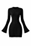 Knitwear Dress with Slit Sleeves - 3