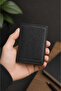 Extra Thin Black Leather Men's Wallet - 4