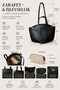 Women's Black Double Handle Strap Tote Shopper Bag with Puppy Bag Medium Size Hand and Shoulder Bag Berlin - 2