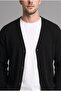 Standard Fit V-Neck Buttoned Knitwear Basic Cardigan H9854Ax26Au - 6
