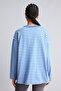 100% Cotton Oversized Crew Neck Combed Cotton Long Sleeve T-Shirt I4304Ax26Au - 4