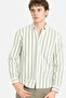 100% Cotton Regular Fit Long Sleeve Polo Collar Striped Shirt D6114Ax26Sp