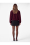 Regular Fit Long Sleeve Classic Collar Tweed Bomber Jacket with Pockets - 3