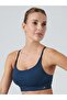 Pine Adjustable Thin Strap Bra Navy Blue - 2