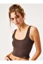 Aura Short Size Soft Undershirt Dark Brown - 3