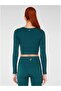 Naples Long Sleeve Crop Top Econyl Green - 2