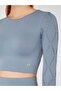 Naples Long Sleeve Crop Top Econyl Stone - 4