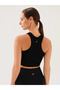 Palmi Self Patterned Round Neck Covered Bra Black - 2