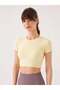 Captiva Soft Textured & Flexible Crop Top Yellow