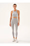 Palmi Self Patterned Round Neck Coated Bra Gray - 4