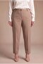 Large Size Trousers with Slit Legs Mink